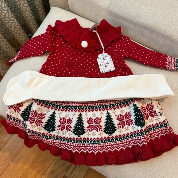 Tahari baby Other - Festive Red and White Kids Matching Set